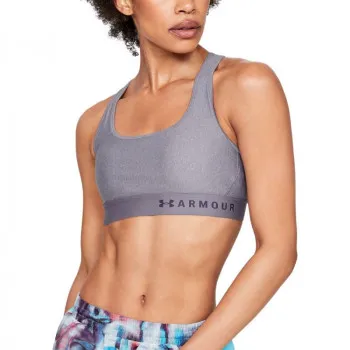 Women's Armour® Mid Crossback Heathered Sports Bra 