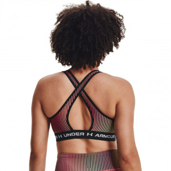 Women's Armour® Mid Crossback Printed Sports Bra 