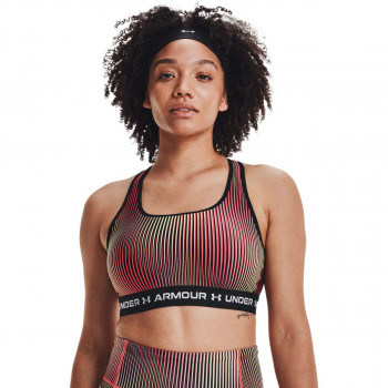 Women's Armour® Mid Crossback Printed Sports Bra 