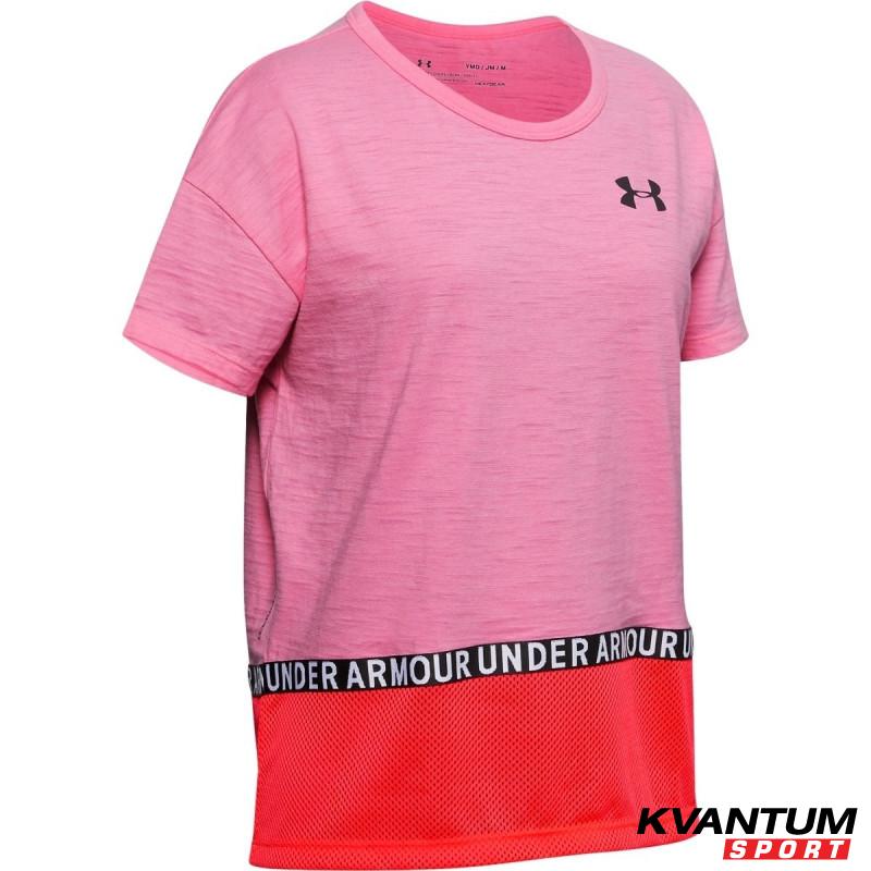 Girl's UA Charged Cotton Taped SS T-Shirt 